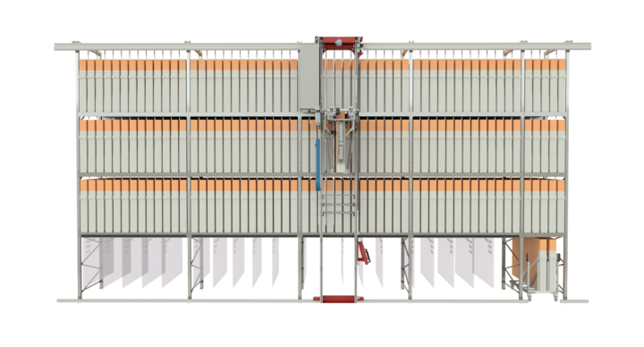 semi-automatic single rack storage for clichés and printing plates 