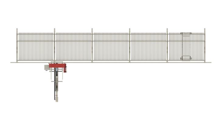 top view of semi-automatic single rack storage for printing plates 
