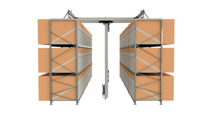 manual double rack storage for flatbed dies 