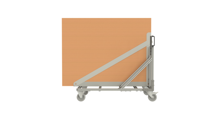 front view of bcm cassette trolley for flatbed dies 
