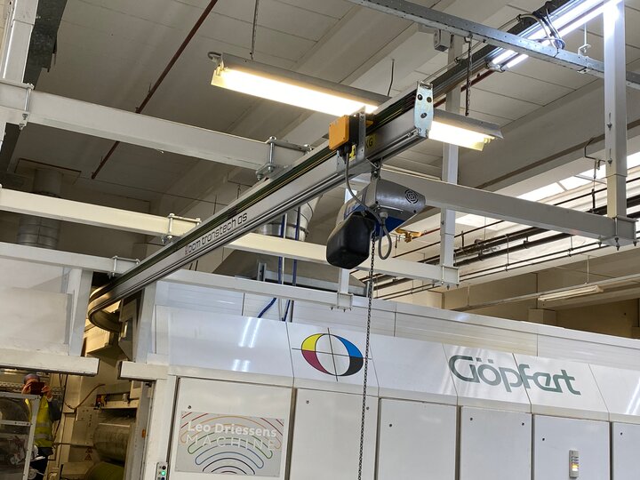 showing the curved rail of the bcm Mobilator for Göpfert HBL