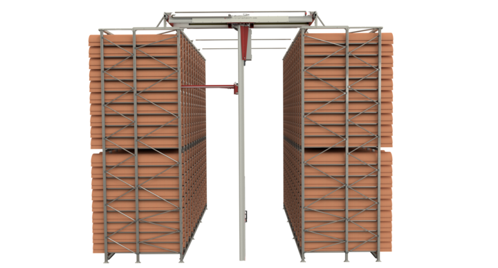 semi-automatic double rack storage for rotary dies 