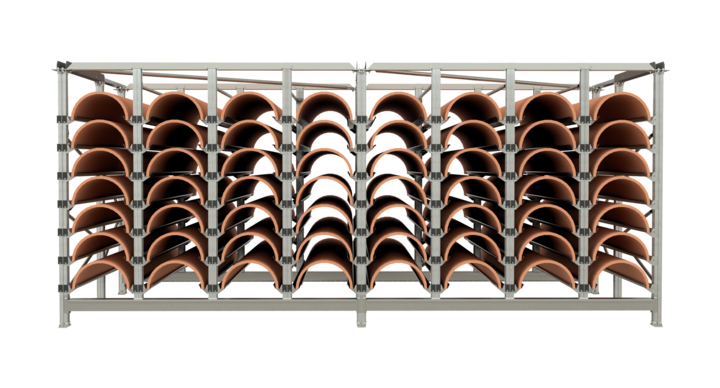 manual single rack storage for rotary dies without a crane 
