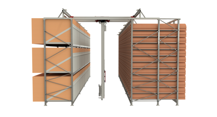 semi-automatic double rack storage for flatbed dies and rotary dies 