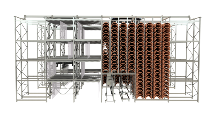 full-automatic storage for rotary dies and clichés 