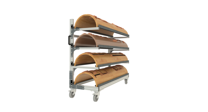 bcm trolley for single rotary dies with up to 4 rotary dies 