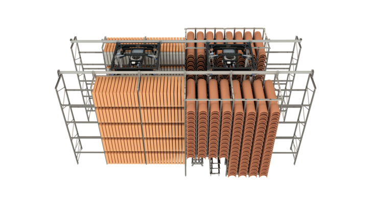 full-automatic double rack storage solution for flatbed dies and rotary dies 