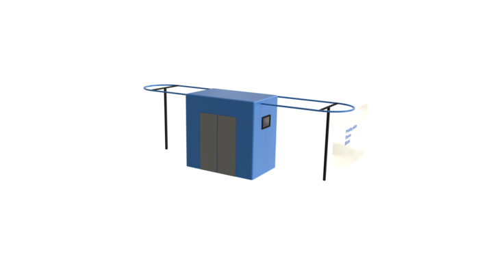 Top/Side view of CleanFlex -  a washing machine for printing plates 