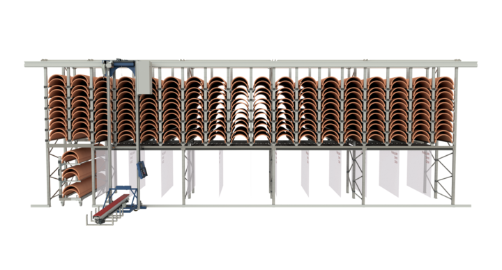 manual single rack storage for rotary dies and printing plates 