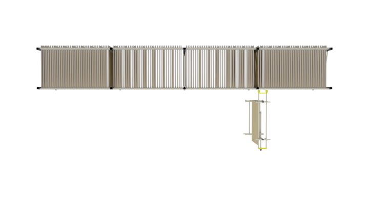 top view of single die storage