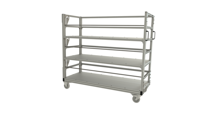 Multi ink trolly for ink buckets that can store up to 12 bucktes  